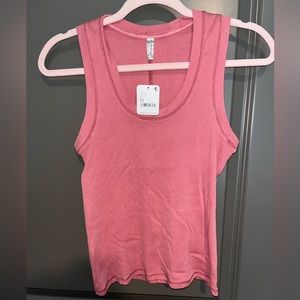 Free People Women's U Neck Tank Pink